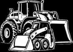Wheel loader and skid steer